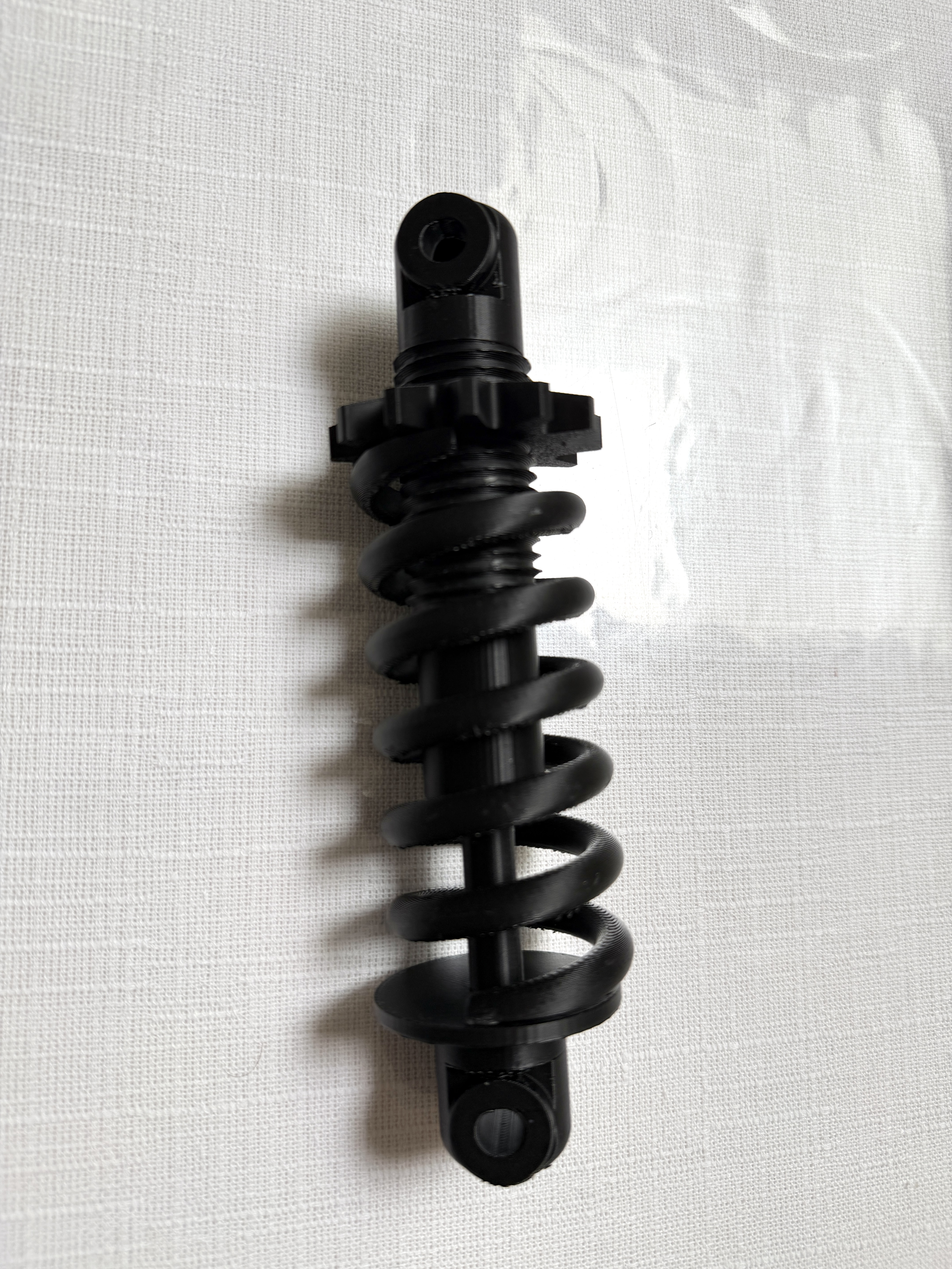 Assembled PLA-printed coilover